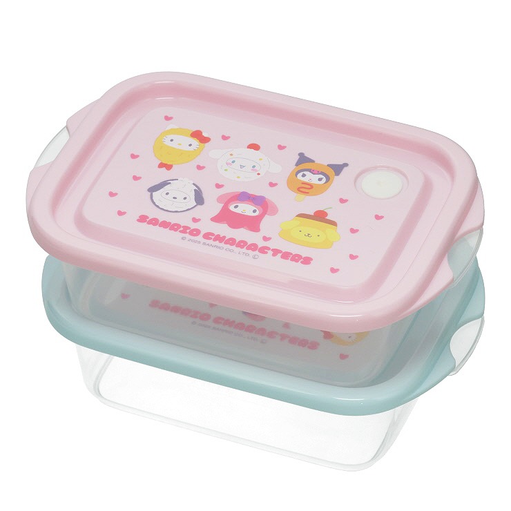 廃盤　新品　日本製　おさむグッズ　シール容器　保存容器　6点セット シールボックス2点セット（サンリオキャラクターズ） | シャンブル