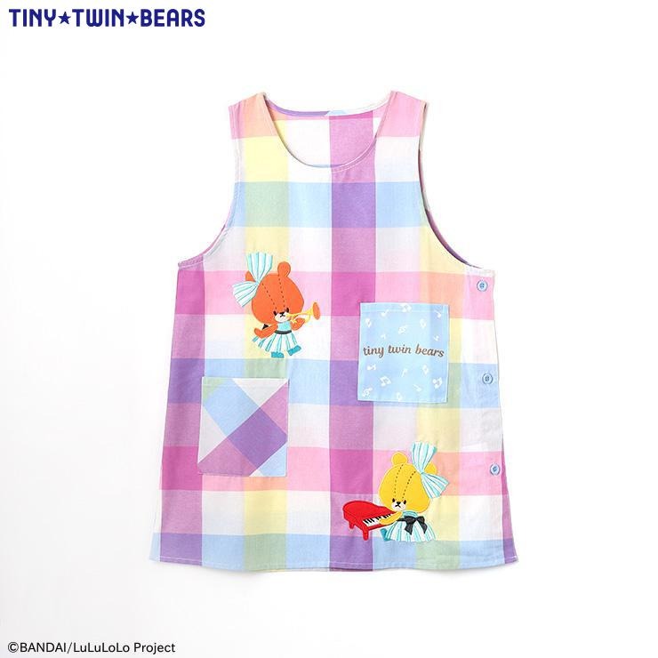 新品未使用　ピンクハウスコレクション　勿忘草くま　エプロン　タブリエ　日本製 新品未使用 ピンクハウスコレクション 勿忘草くま エプロン タブリエ