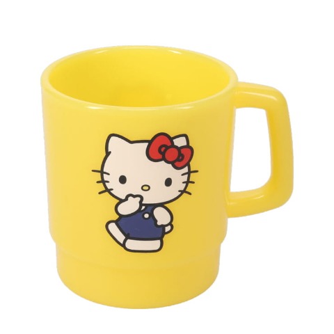 プラスチックマグ（イエロー・KITTY・サンリオ）