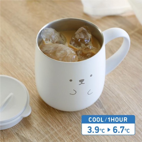 ふた付ステンレスタンブラー(アニボール　イヌ)