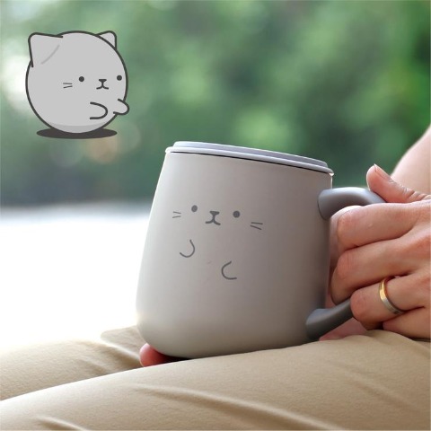 ふた付ステンレスタンブラー(アニボール　イヌ)