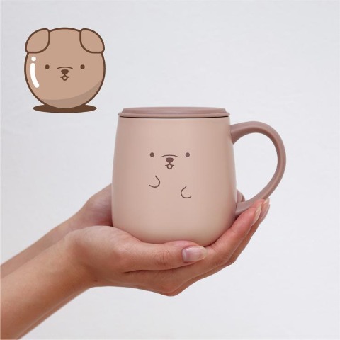 ふた付ステンレスタンブラー(アニボール　イヌ)