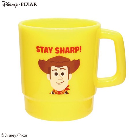 プラスチックマグ（イエロー・WOODY・DISNEY PIXAR）