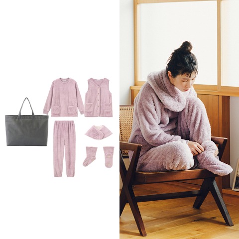 レディース　ハッピーバッグ　ルームウェア4点セット ピンク 210