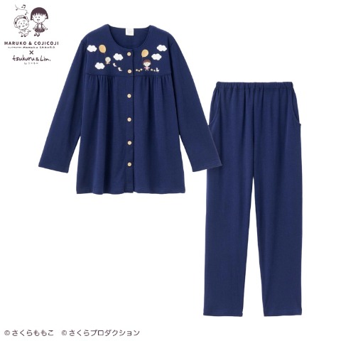 レディース　シャツパジャマ（まる子とコジコジ×tsukutu&Lin.）