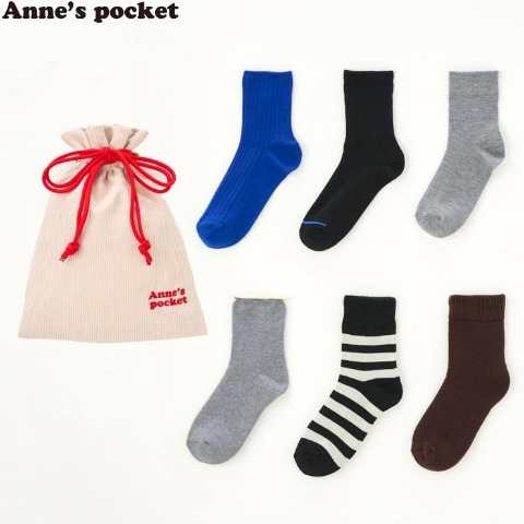 レディース　ハッピーバッグ　Anne's pocket靴下6点セット