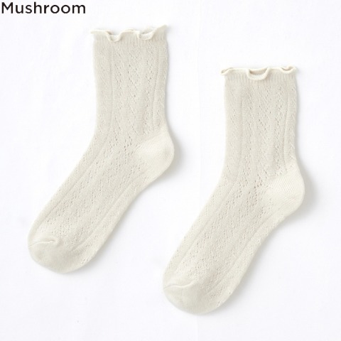 レディース　クルーソックス（Mushroom×まきみさき）