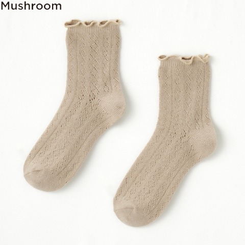 レディース　クルーソックス（Mushroom×まきみさき）