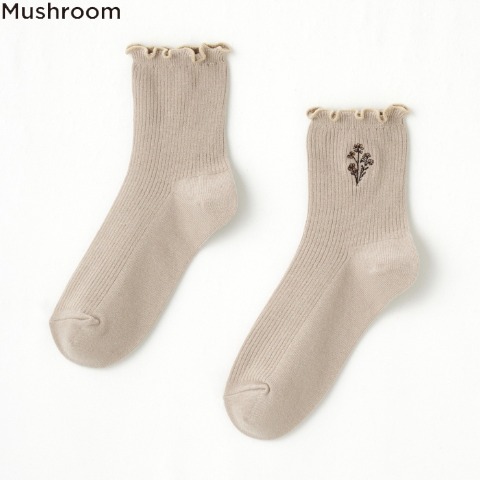 レディース　クルーソックス（Mushroom×まきみさき）