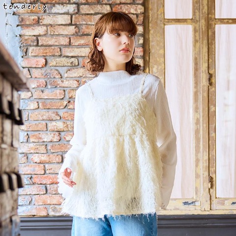 レディース　プルオーバー＋キャミソールセット（tenderly）