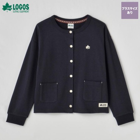 レディース　クルーネックカーディガン（LOGOS）