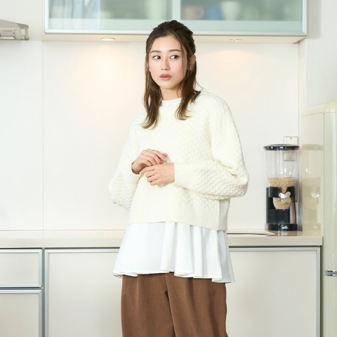 レディース　裾ペプラムプルオーバー（Clasiiki）