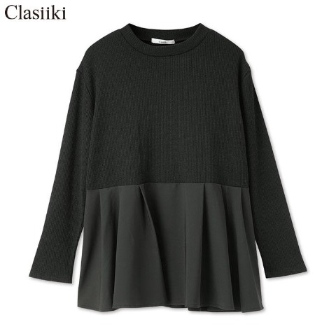 レディース　裾ペプラムプルオーバー（Clasiiki） ブラック 213