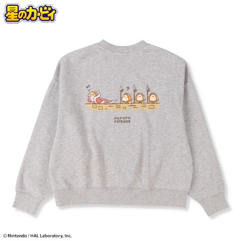 レディース　裏起毛クルーネックトレーナー（星のカービィ）
