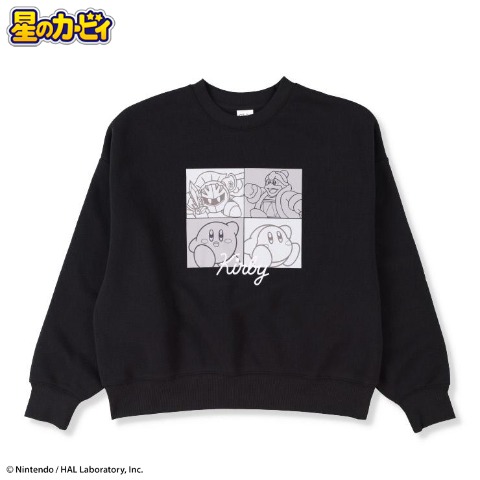 レディース　裏起毛クルーネックトレーナー（星のカービィ）