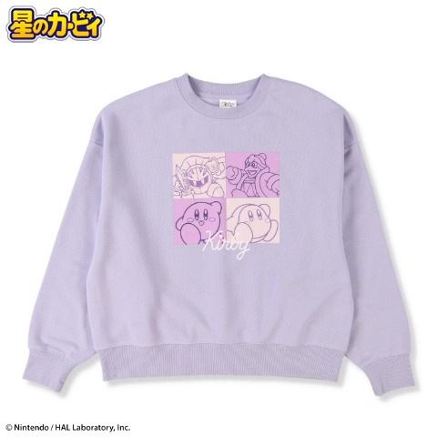 レディース　裏起毛クルーネックトレーナー（星のカービィ）