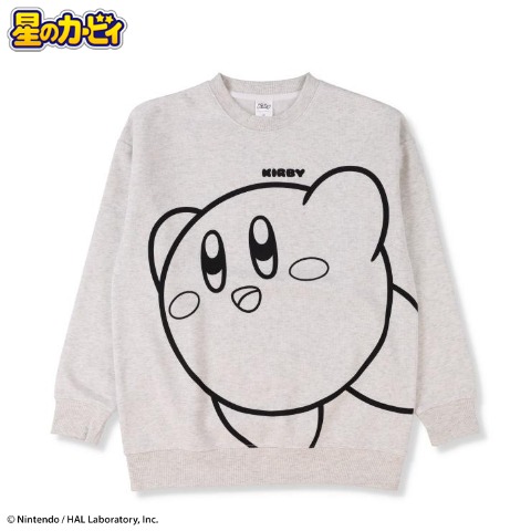 レディース　裏起毛クルーネックトレーナー（星のカービィ）