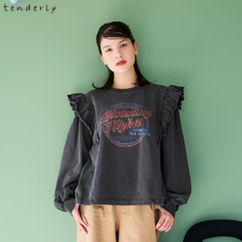 レディース　フリルプルオーバー（tenderly）