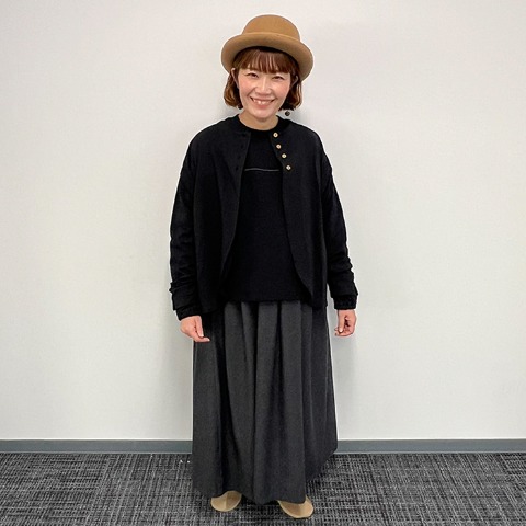 レディース　ダブルガーゼカーディガン（Mushroom）