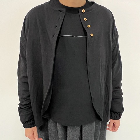 レディース　ダブルガーゼカーディガン（Mushroom）