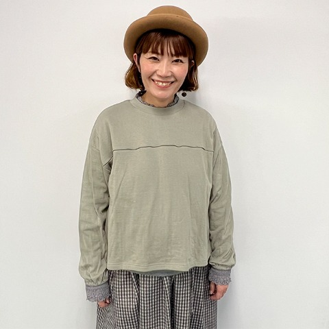 レディース　切り替えプルオーバー（Mushroom）