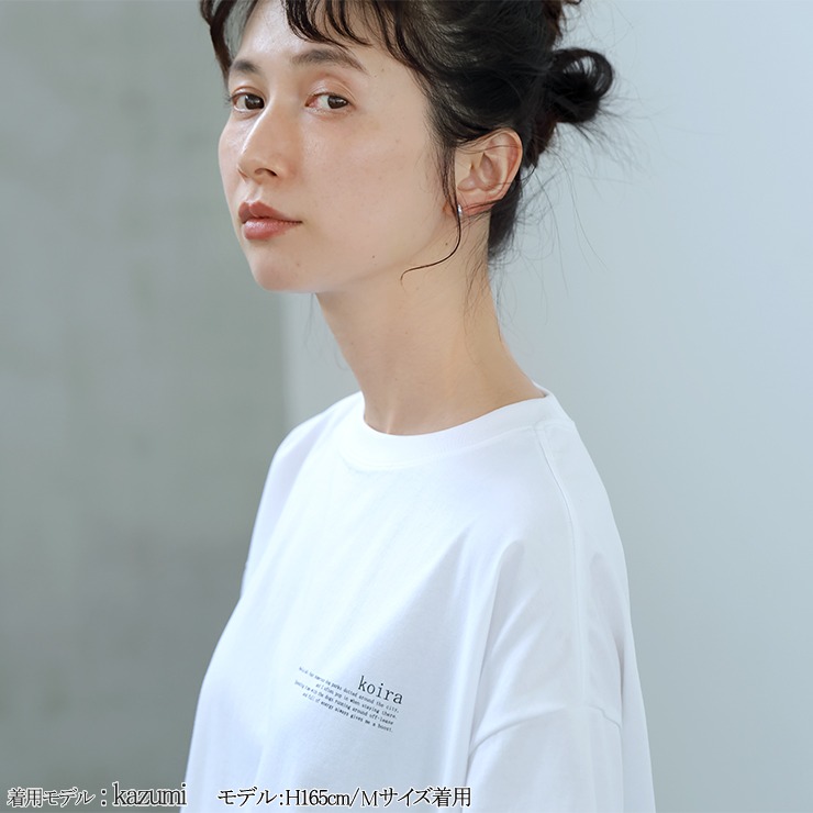 レディース ベーシックワイドフォトTシャツ（かくたみほ×tsukuru&Lin