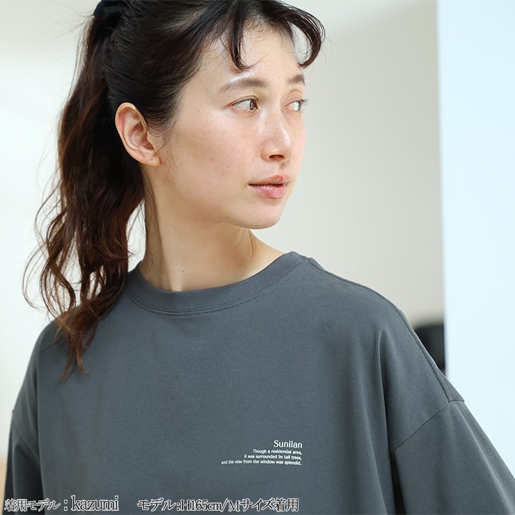 レディース ベーシックワイドフォトTシャツ（かくたみほ×tsukuru&Lin