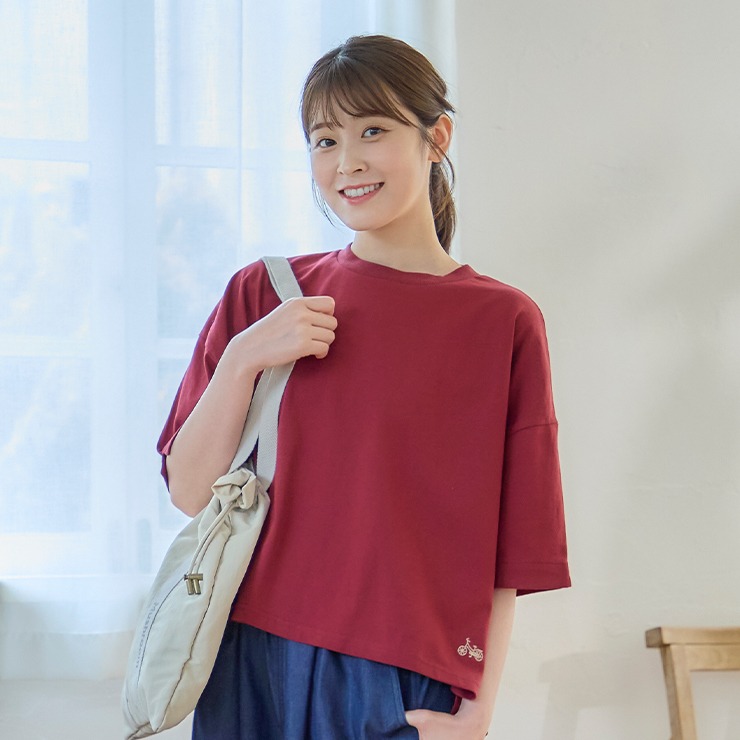 レディース 裾刺繍Tシャツ（Mushroom) | シャンブル | しまむらパーク