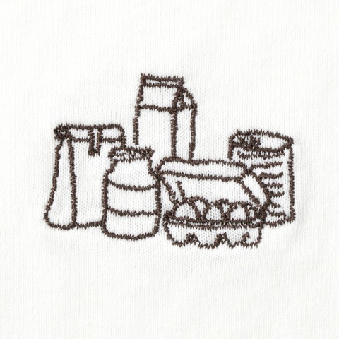 レディース　刺しゅうTシャツ（Mushroom)