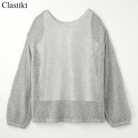 レディース　透かしニットプルオーバー+タンクトップセット（Clasiiki）