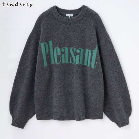 レディース　ロゴジャカードニットプルオーバー（tenderly）