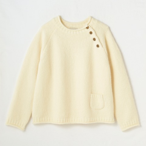 レディース　肩ボタンニットプルオーバー（tsukuru＆Lin.）