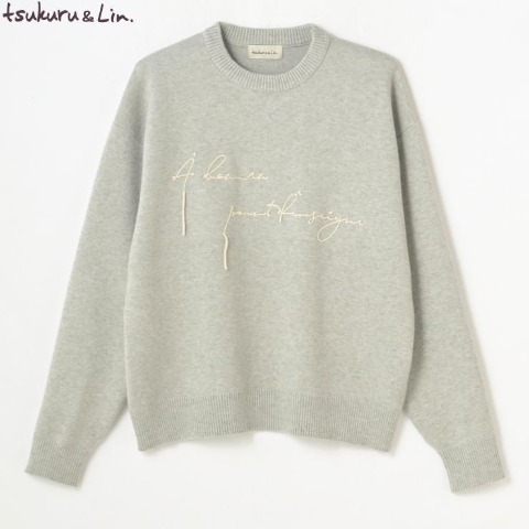 レディース　ロゴニットプルオーバー（tsukuru&Lin.）