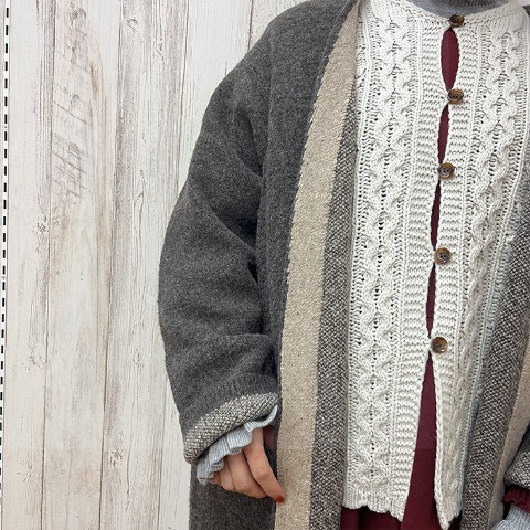 レディース　ニットコート（Mushroom）