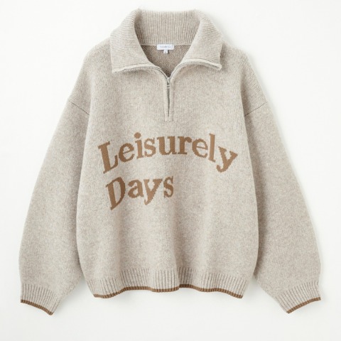 レディース　ハーフジップロゴプルオーバー（tenderly）