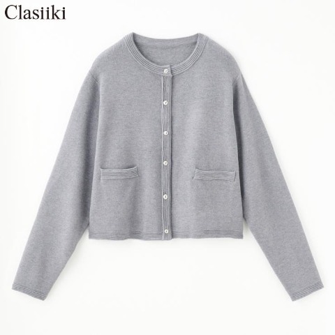 レディース　ニットプルオーバー（Clasiiki） グレー 212