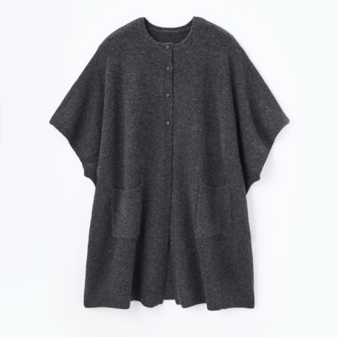 レディース　ニットポンチョ（Mushroom）