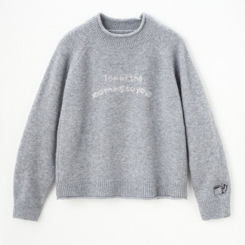 レディース　ロゴジャカードニットプルオーバー（Mushroom）