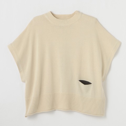 レディース　ポケット付ニットベスト（tsukuru&Lin.)