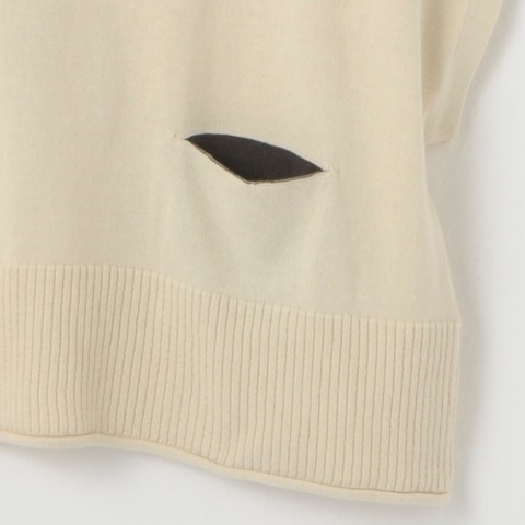 レディース　ポケット付ニットベスト（tsukuru&Lin.)