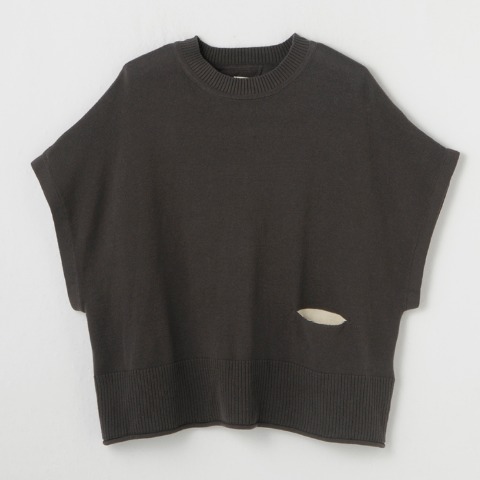 レディース　ポケット付ニットベスト（tsukuru&Lin.)