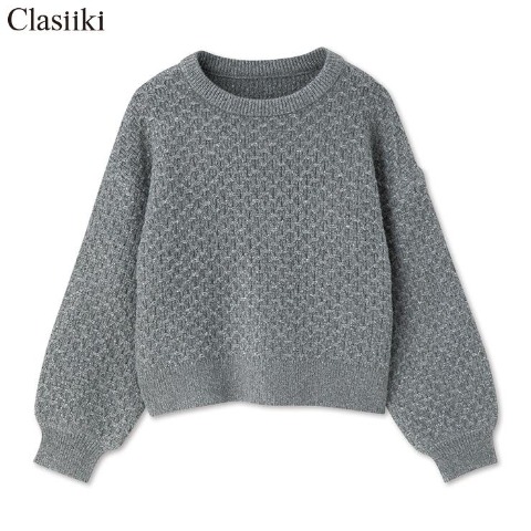 レディース　ニットプルオーバー（Clasiiki） ダークグレー 112