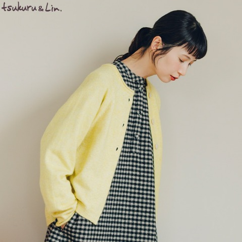 レディース　ラグランニットカーディガン(tsukuru&Lin.)