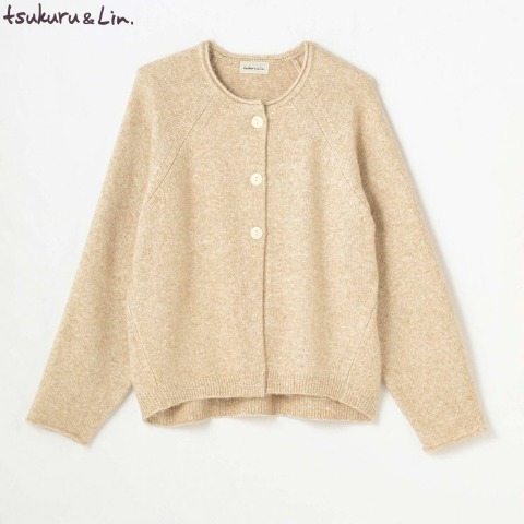 レディース　ラグランニットカーディガン(tsukuru&Lin.)