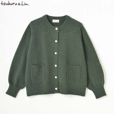 レディース　ポケット付ニットカーディガン(tsukuru&Lin.)