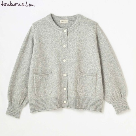 レディース　ポケット付ニットカーディガン(tsukuru&Lin.)