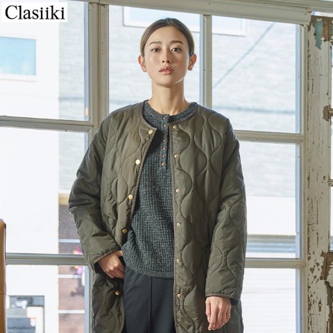 レディース　ヘンリーネックニットプルオーバー（Clasiiki）