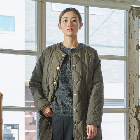 レディース　ヘンリーネックニットプルオーバー（Clasiiki）