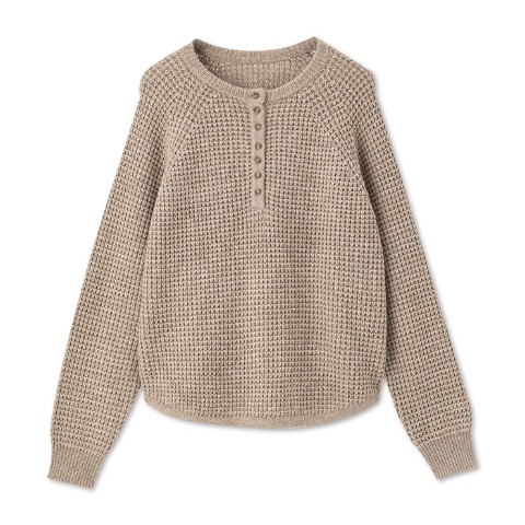 レディース　ヘンリーネックニットプルオーバー（Clasiiki）