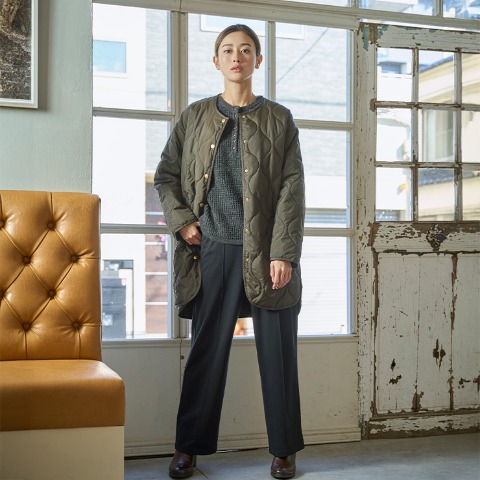 レディース　ヘンリーネックニットプルオーバー（Clasiiki）